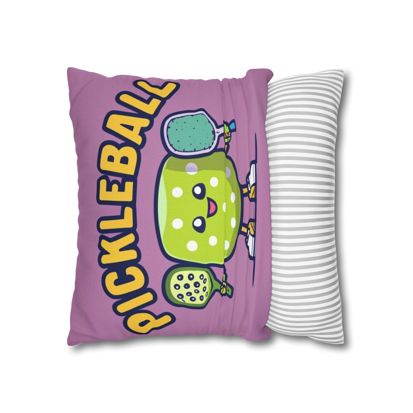 Pickleball Anime kawaii - Cartoon Graphic - Sport Character - Spun Polyester Square Pillow Case