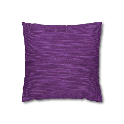 Violet/Plum/Purple: Denim-Inspired Luxurious Fabric - Spun Polyester Square Pillow Case