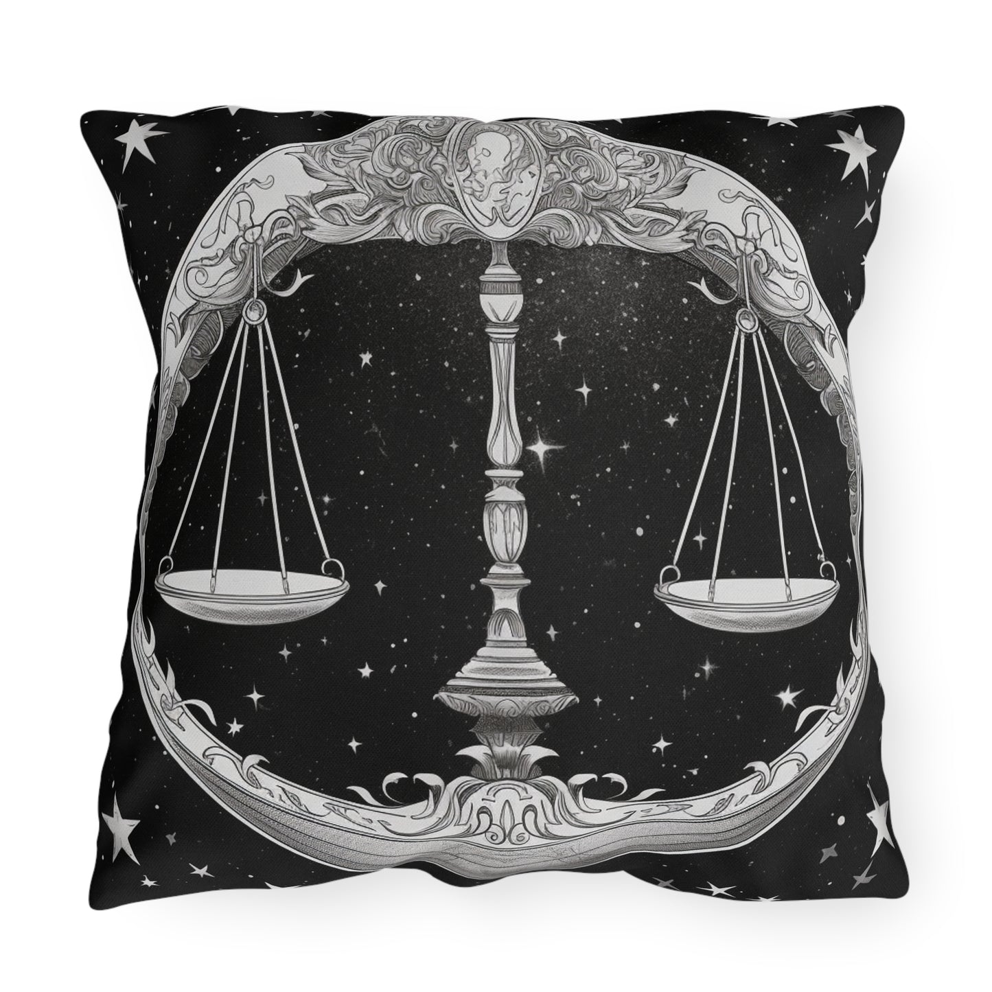 Libra Zodiac UV-Resistant Outdoor Pillow, Water-Resistant, Spun Polyester