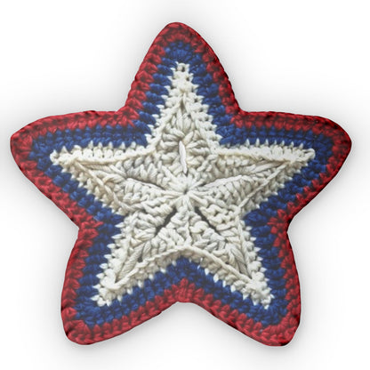 Star Shaped 4th of July Pillow Red White and Blue, Shaped Plush Gift