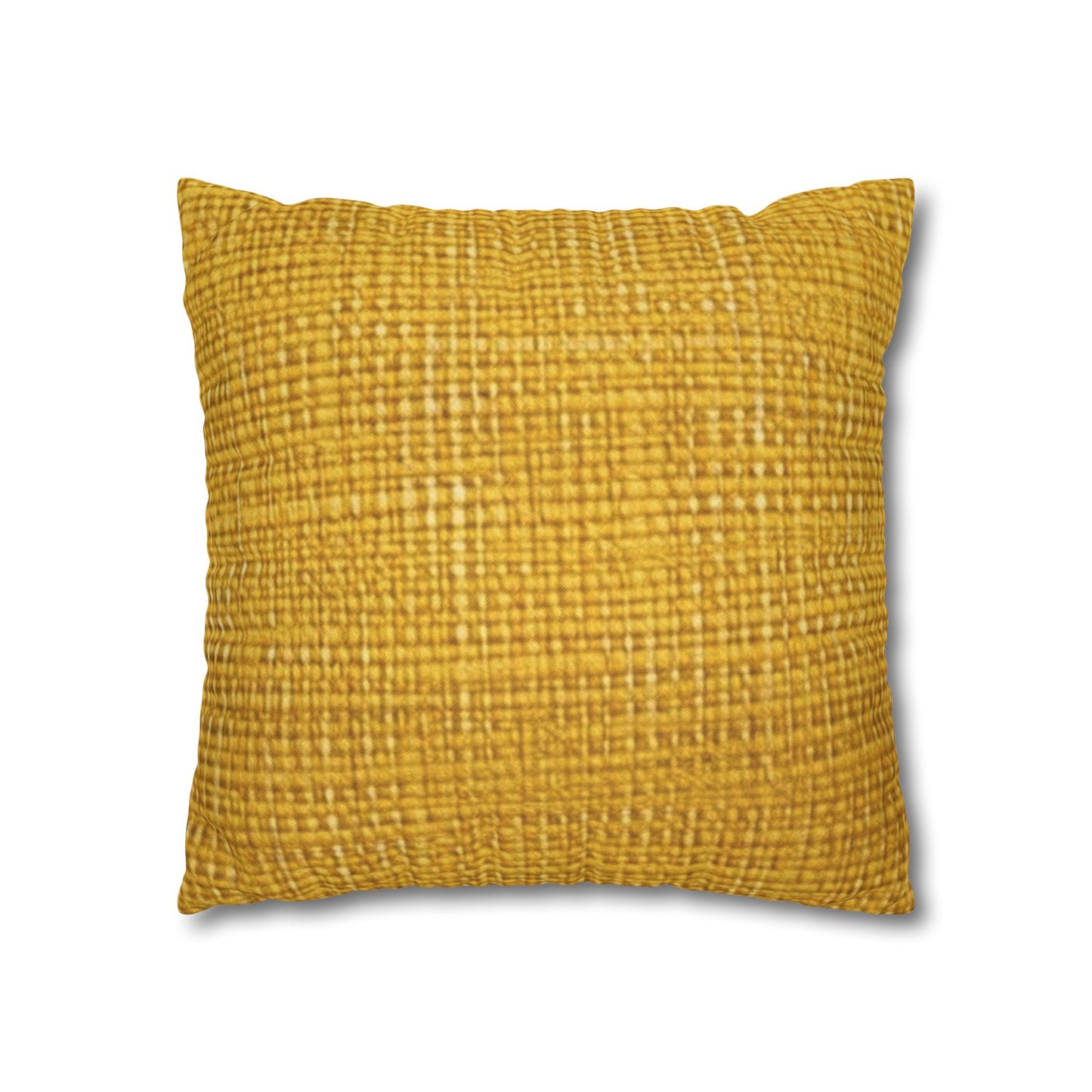 Radiant Sunny Yellow: Denim-Inspired Summer Fabric - Spun Polyester Square Pillow Case