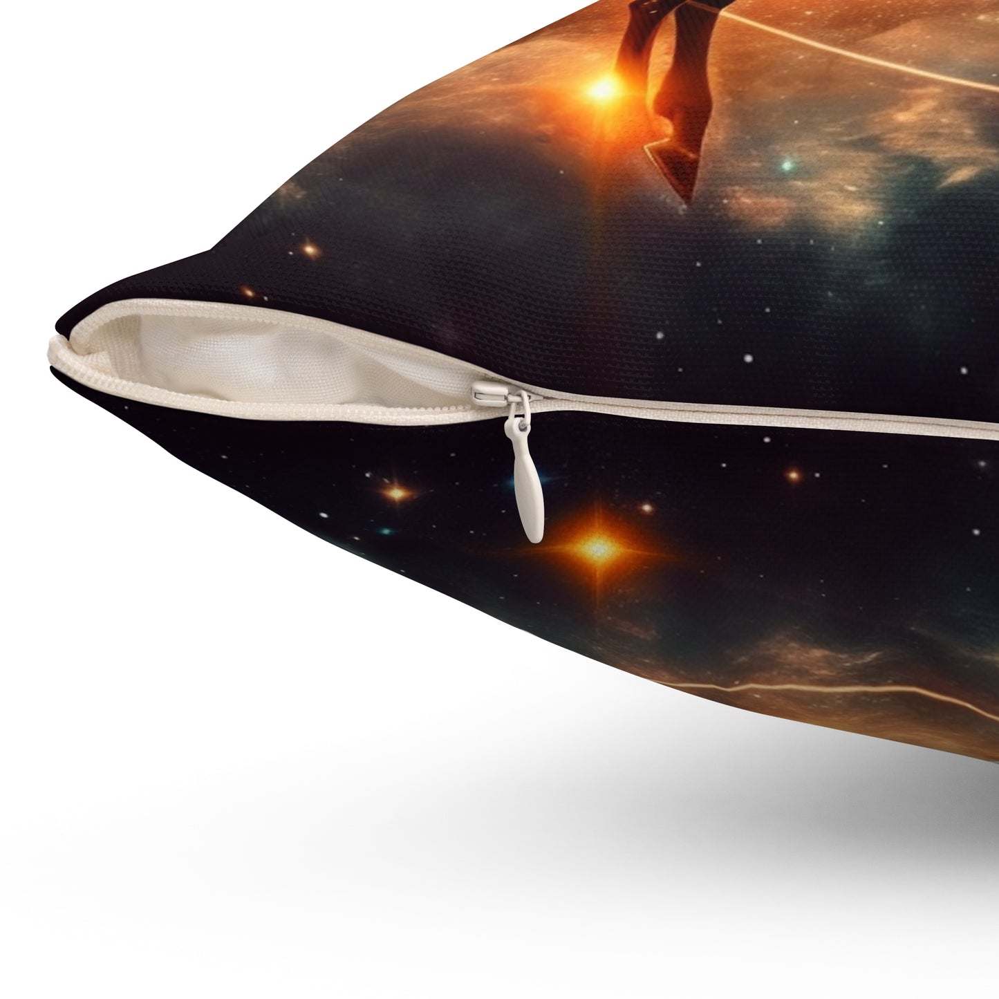 Sagittarius Constellation Totem - Archer in Action Zodiac Symbol - Spun Polyester Square Pillow