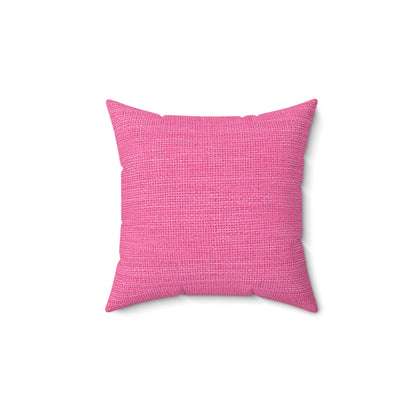 Doll-Like Pink Denim Designer Fabric Style - Spun Polyester Square Pillow