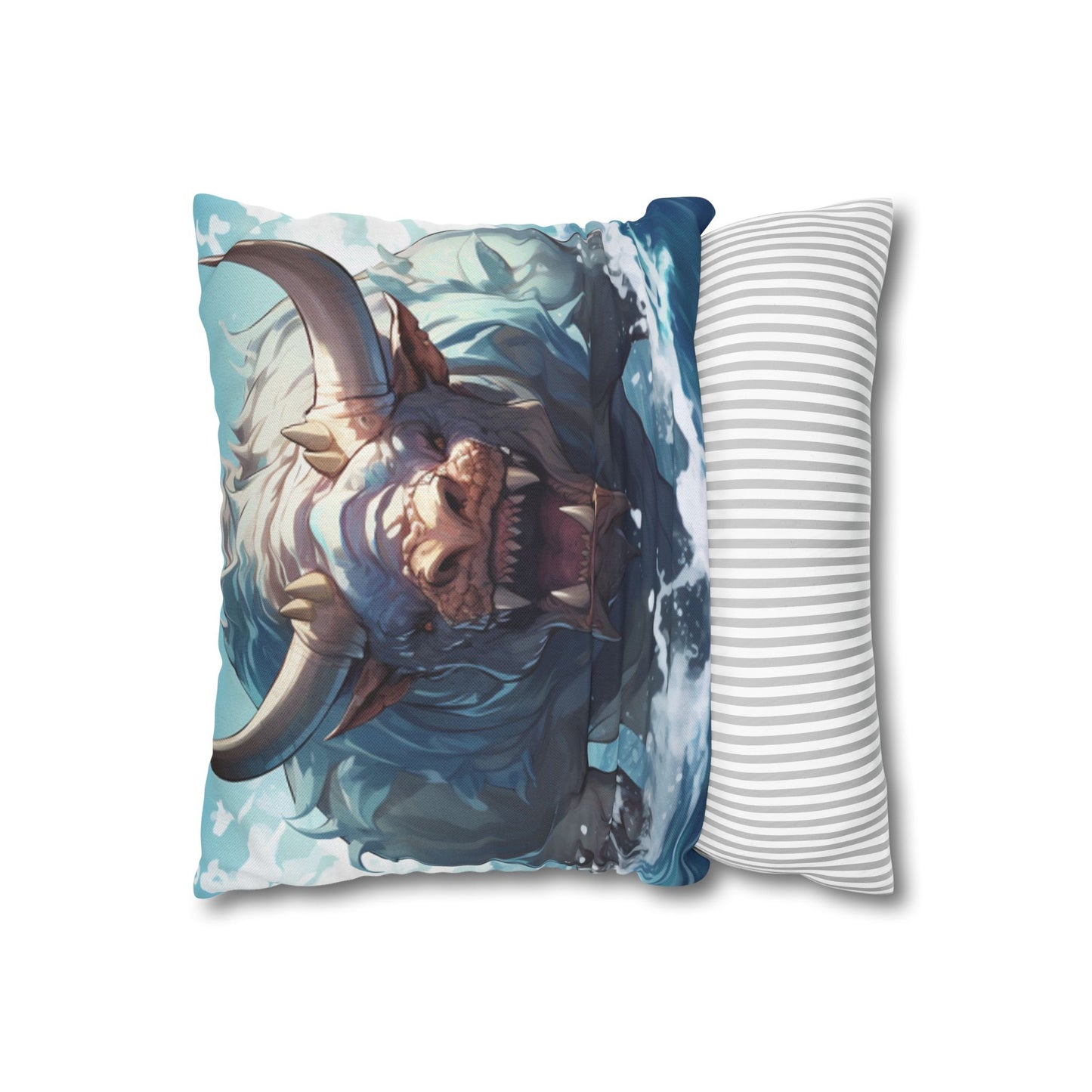 Bull Shark Fusion: Water Fantasy - Hybrid Ocean Marine Animal - Spun Polyester Square Pillow Case