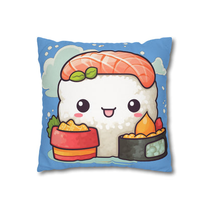 Anime Sushi - Japanese Cute kawaii - Otaku Gift - Spun Polyester Square Pillow Case