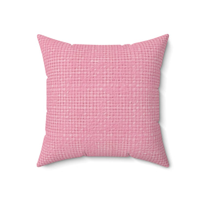 Pastel Rose Pink: Denim-Inspired, Refreshing Fabric Design - Spun Polyester Square Pillow