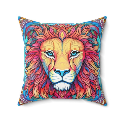 Astrological Leo - Cosmic Zodiac Constellation, Lion Symbol Art - Spun Polyester Square Pillow