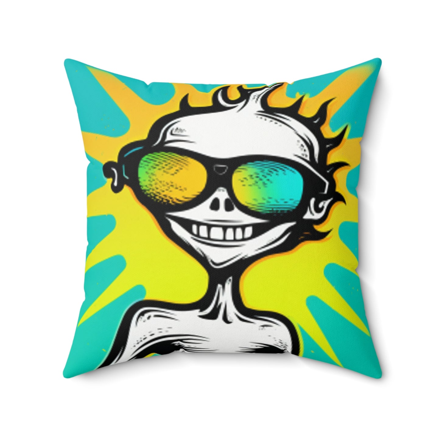 Punk Alien Style Anime Spun Polyester Square Pillow