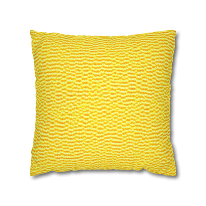 Sunshine Yellow Lemon: Denim-Inspired, Cheerful Fabric - Spun Polyester Square Pillow Case