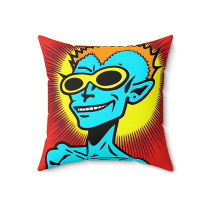 Anime Alien Hip Style Spun Polyester Square Pillow