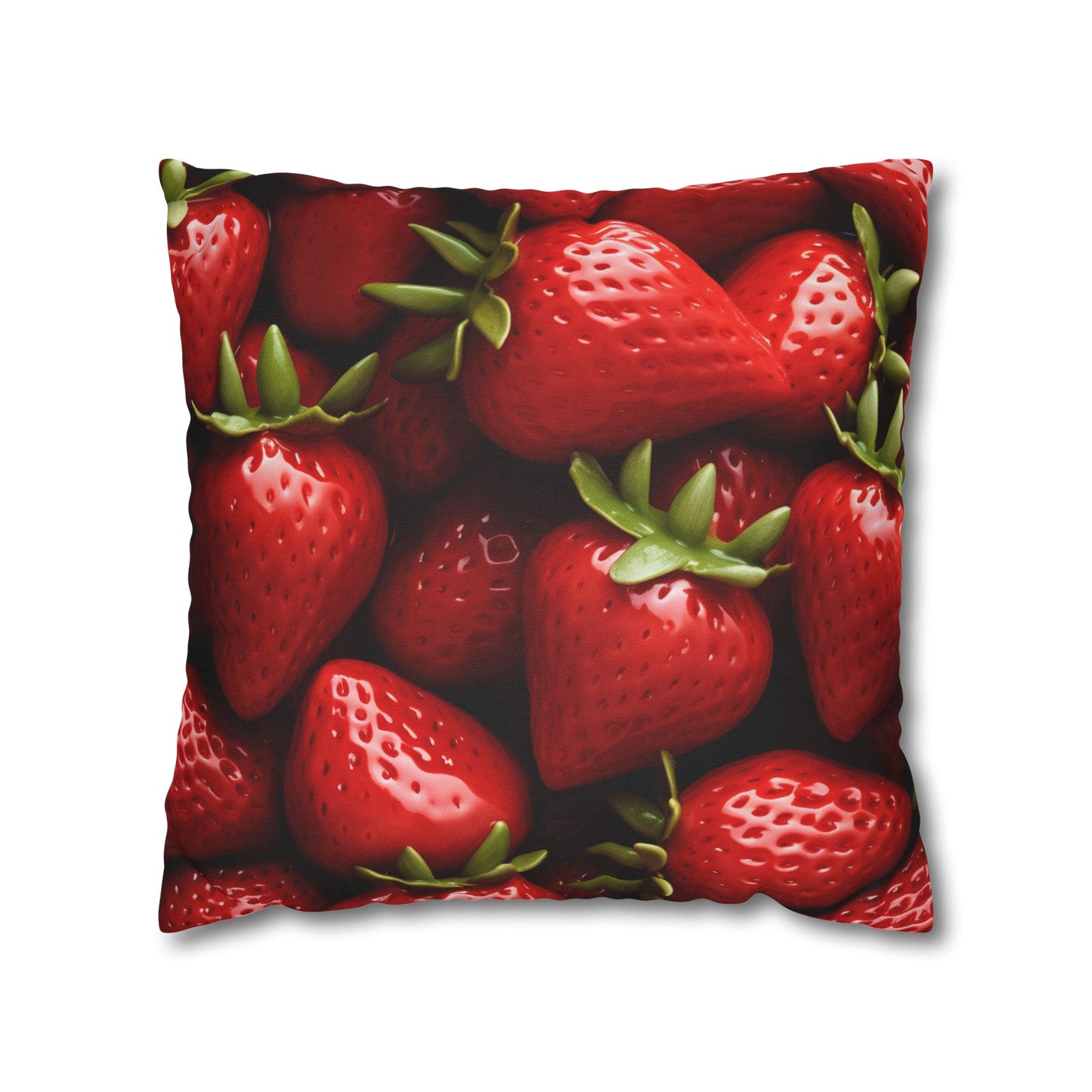 Strawberry Patch Picks: Home Decor and Gifts for the Ultimate Berry Fan - Spun Polyester Square Pillow Case