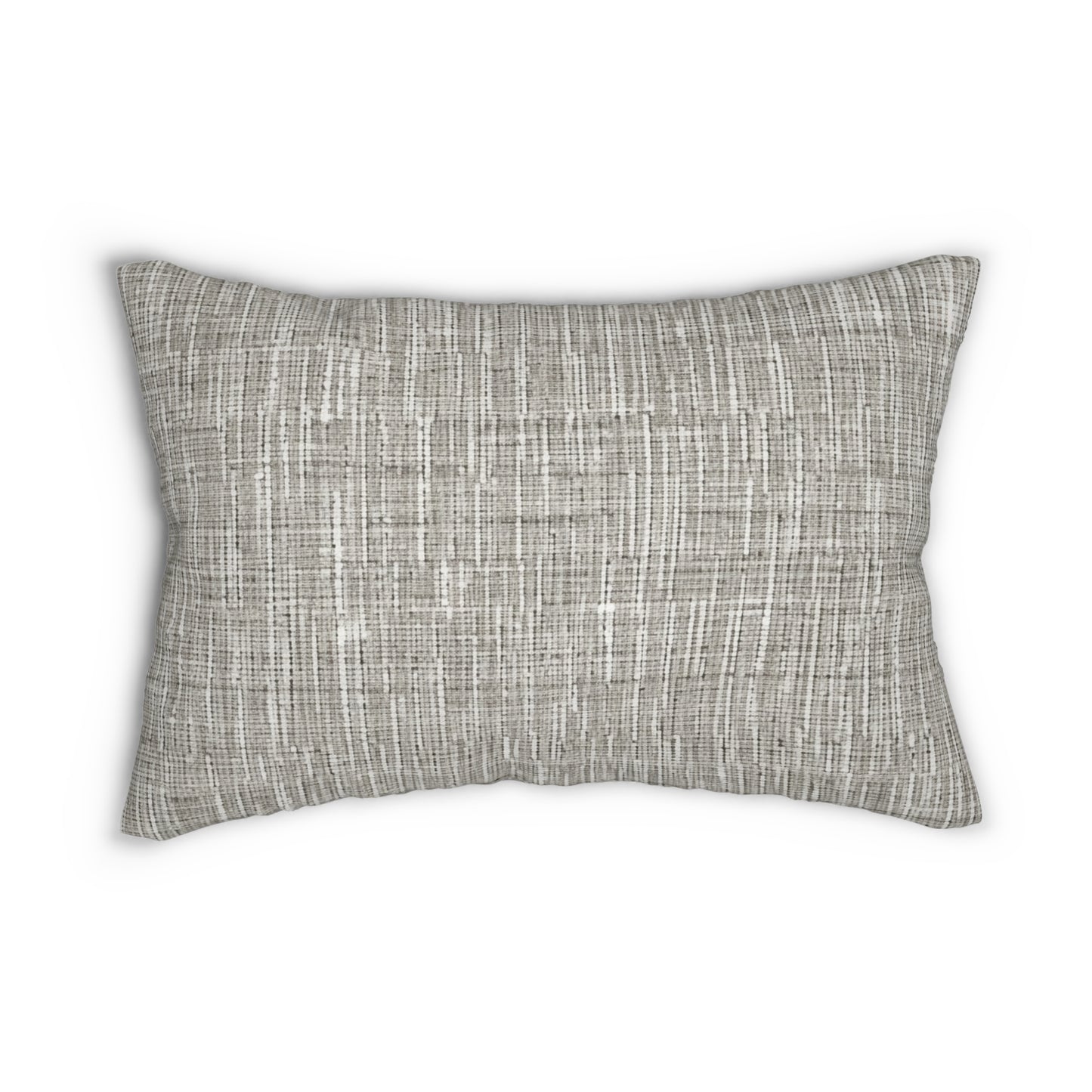 Silver Grey: Denim-Inspired, Contemporary Fabric Design - Spun Polyester Lumbar Pillow