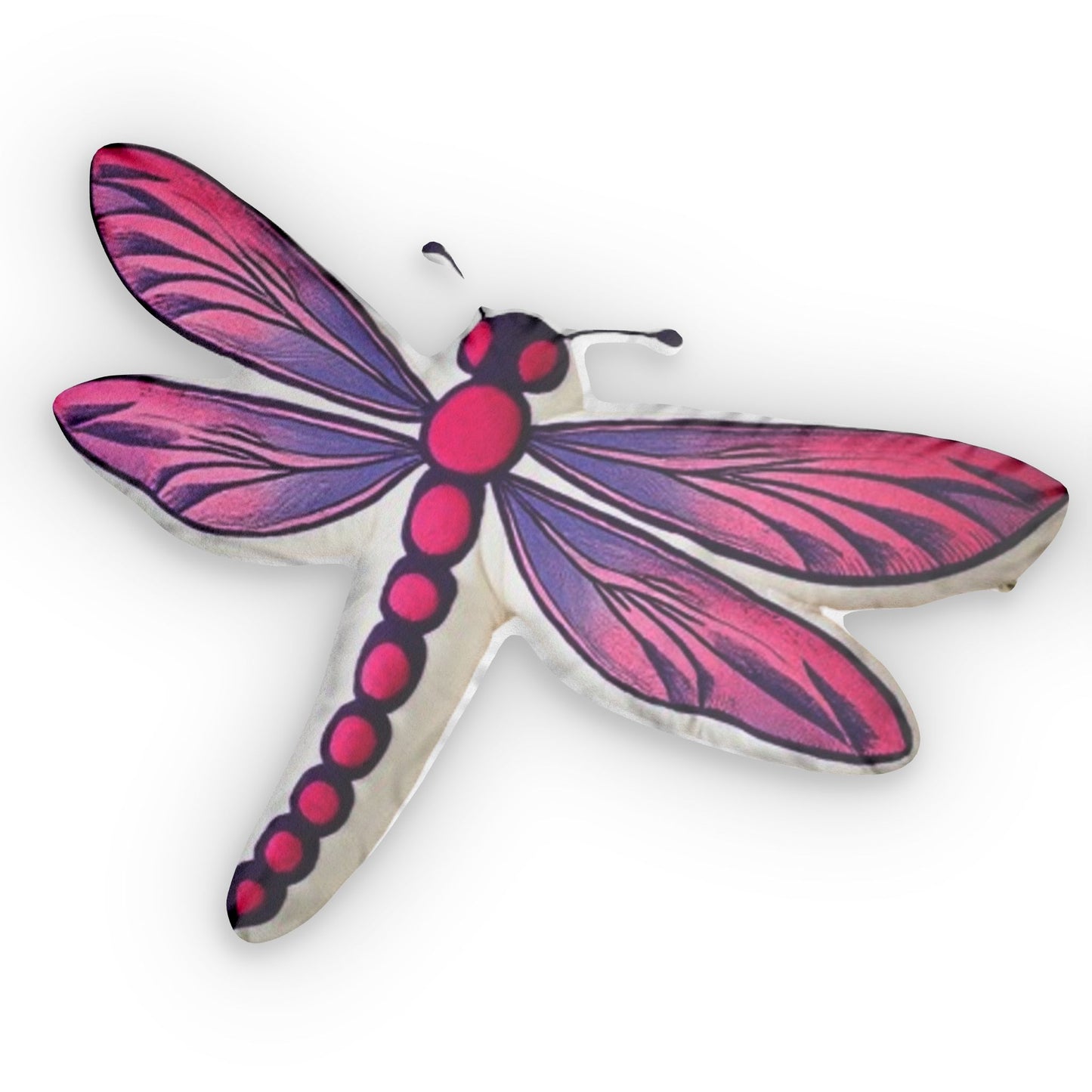 Pink Dragonfly Plush Shaped Pillow