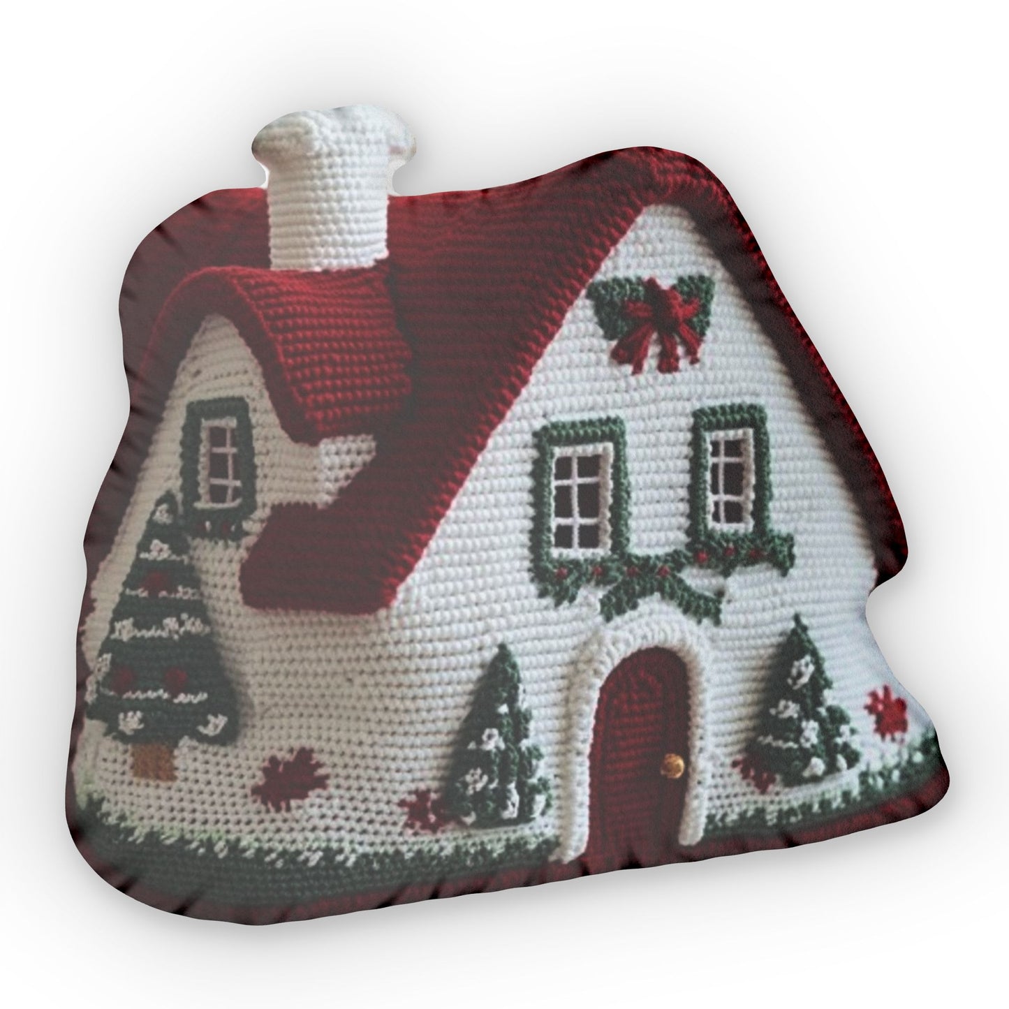 Cute Winter Home, Christmas Gift, Plush Cushion, Shaped Pillow