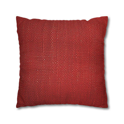 Juicy Red Berry Blast: Denim Fabric Inspired Design - Spun Polyester Square Pillow Case