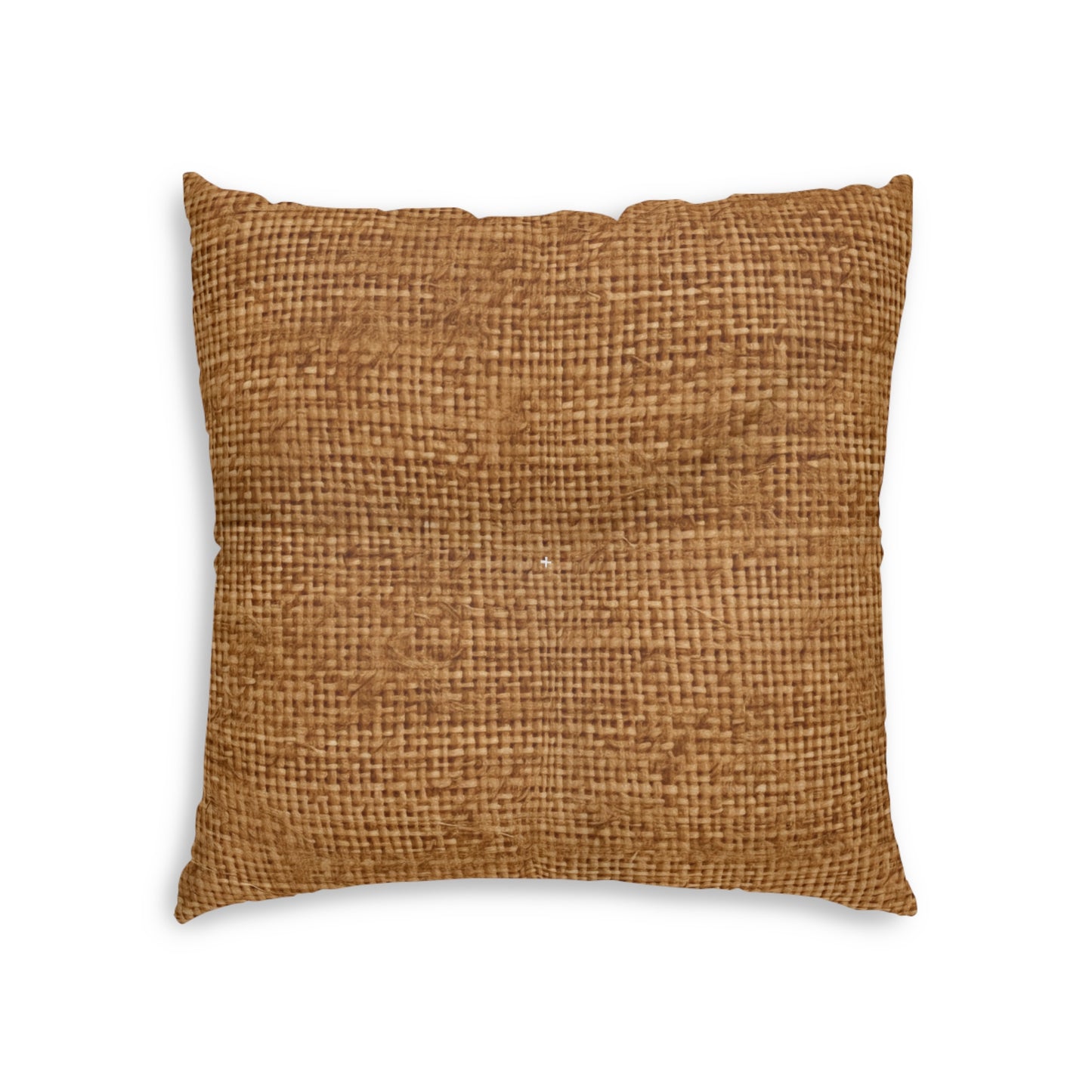 Brown Light Chocolate: Denim-Inspired Elegant Fabric - Tufted Floor Pillow, Square