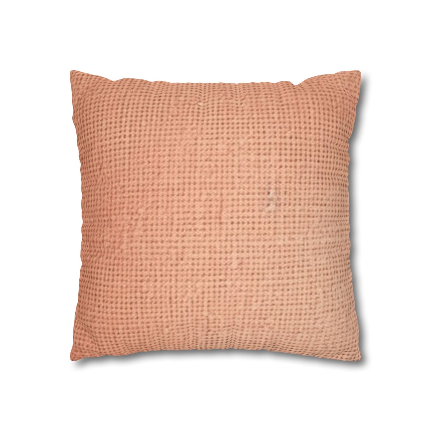 Soft Pink-Orange Peach: Denim-Inspired, Lush Fabric - Spun Polyester Square Pillow Case