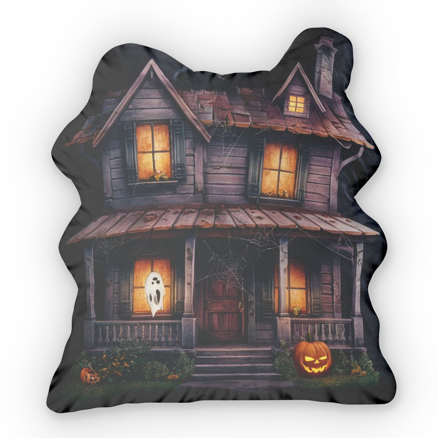 Haunted Mansion Plush, Haunted Halloween House, Scary Gift, Shaped Pillow