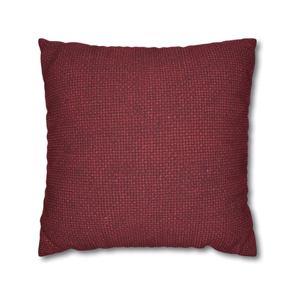 Seamless Texture - Maroon/Burgundy Denim-Inspired Fabric - Spun Polyester Square Pillow Case