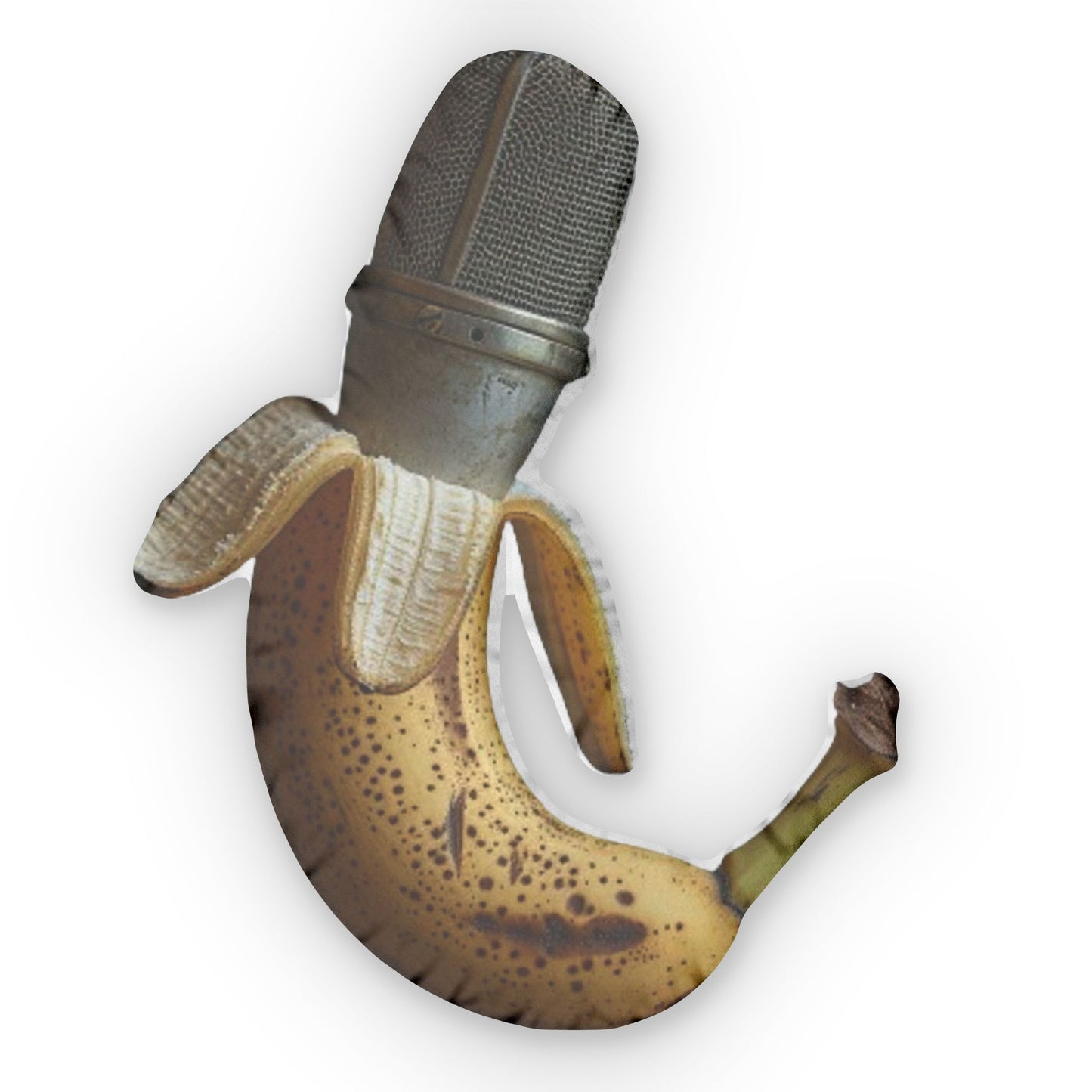 Vintage Condenser Microphone Banana Style, Shaped Pillows