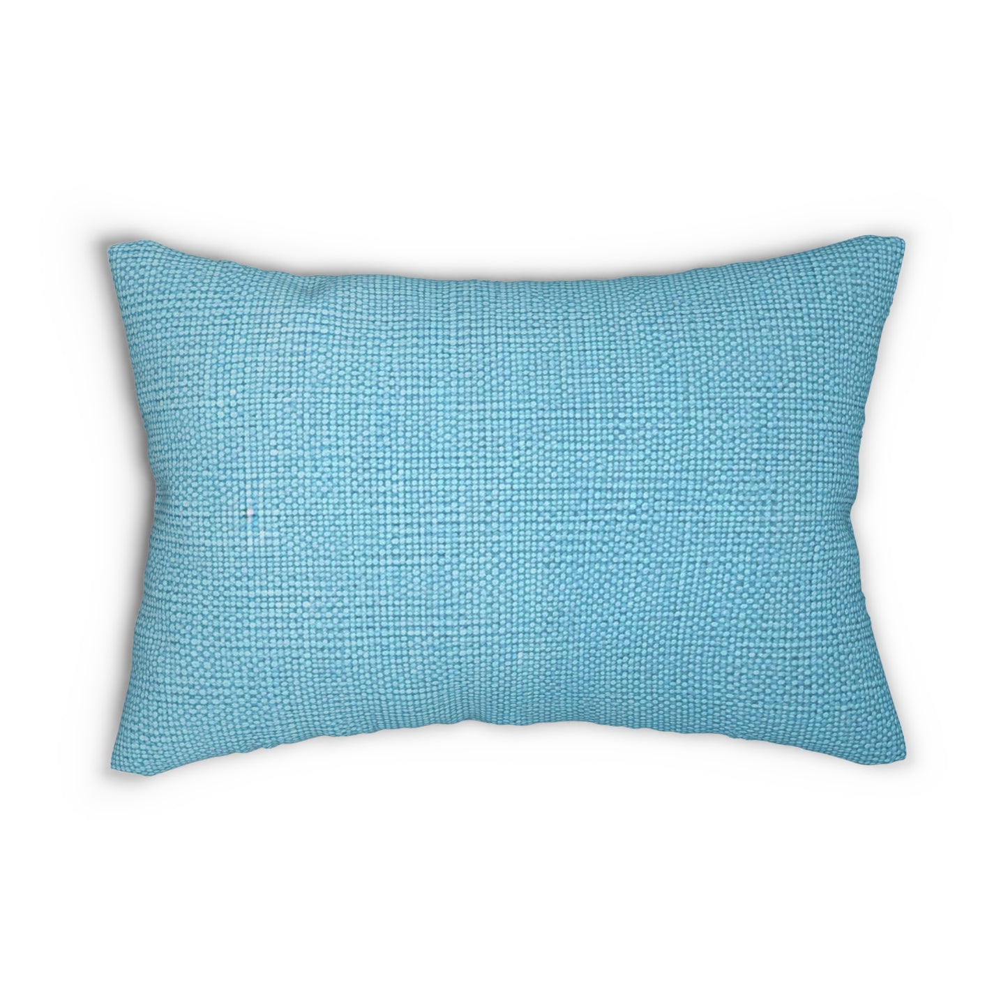 Bright Aqua Teal: Denim-Inspired Refreshing Blue Summer Fabric - Spun Polyester Lumbar Pillow