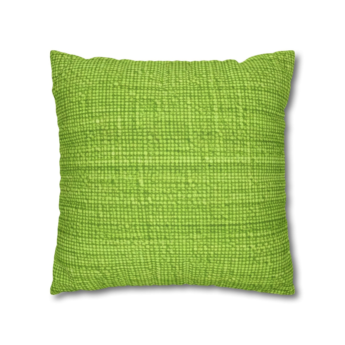 Lush Grass Neon Green: Denim-Inspired, Springtime Fabric Style - Spun Polyester Square Pillow Case