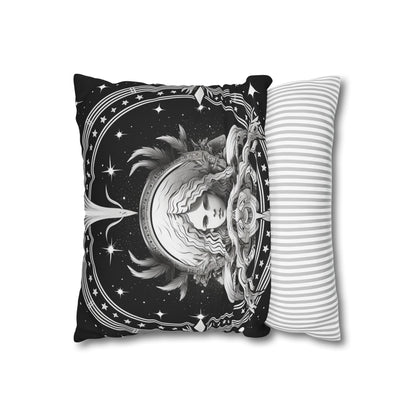 Virgo Zodiac Polyester Square Pillow Case, Indoor, Double Sided Design