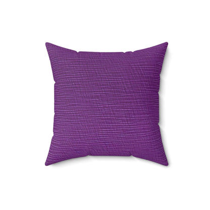 Violet/Plum/Purple: Denim-Inspired Luxurious Fabric - Spun Polyester Square Pillow