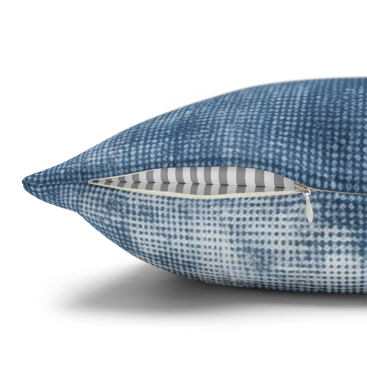 Faded Blue Washed-Out: Denim-Inspired, Style Fabric - Spun Polyester Square Pillow Case