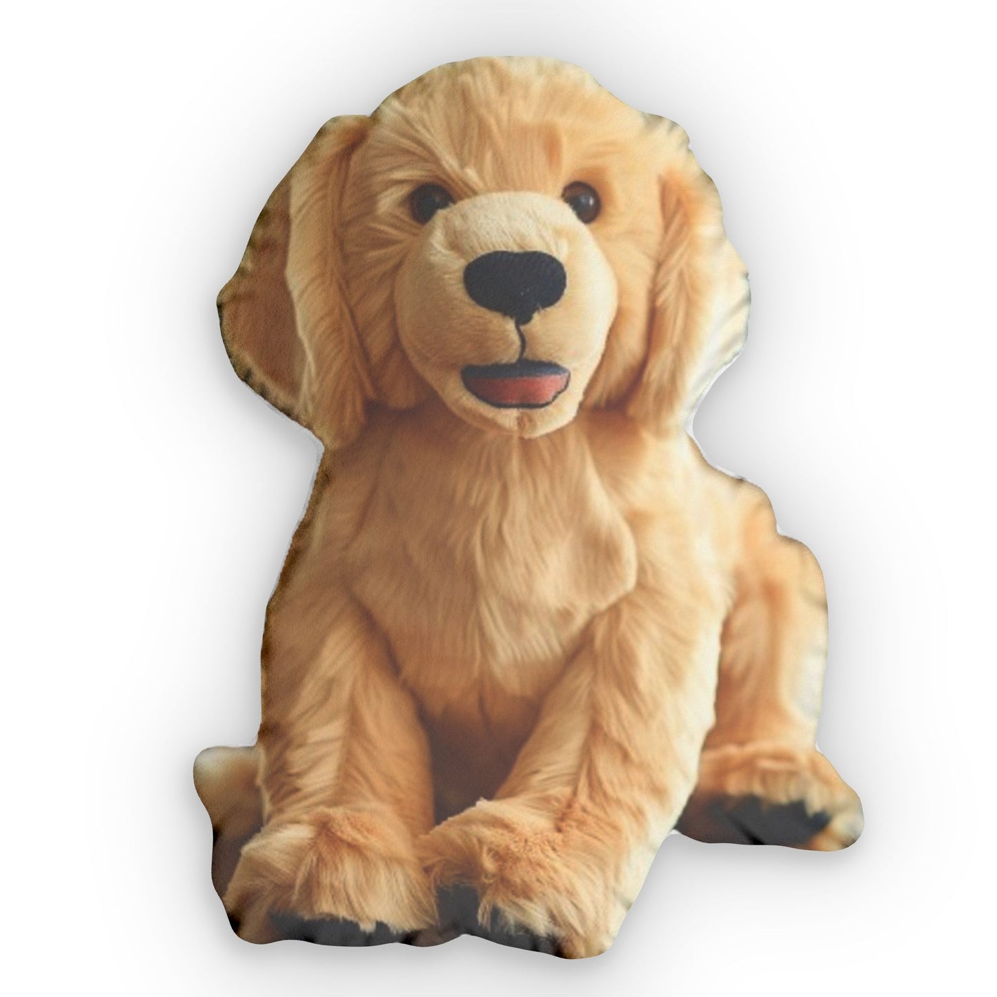 Golden Retriever Puppy, Plush Stuffed Animal, Shaped Pillow