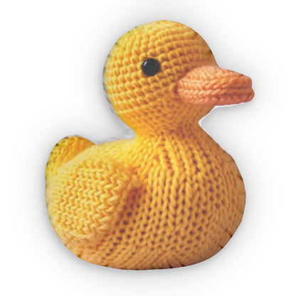 Yellow Duck, Shaped Pillow, Crochet Plush Gift