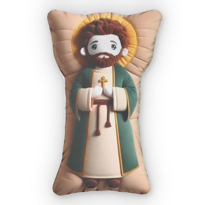 St. Joseph Doll, Catholic Plush, Baptism Gift, Shaped Pillow