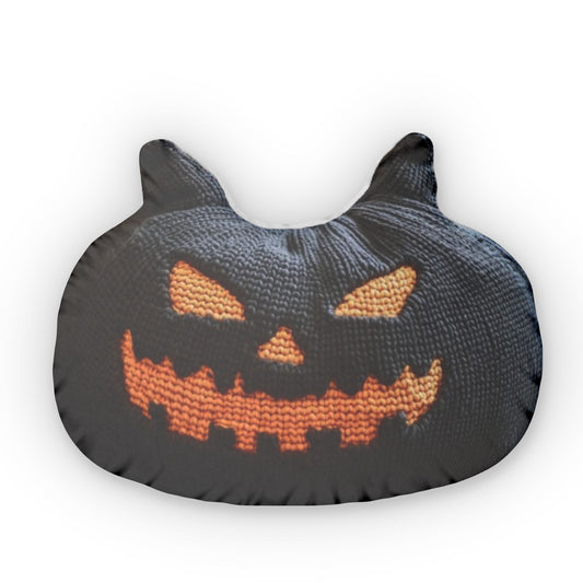 Haunted Cat Beanbag Cushion, Plush Halloween Decor Gift, Shaped Pillow