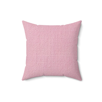 Blushing Garment Dye Pink: Denim-Inspired, Soft-Toned Fabric - Spun Polyester Square Pillow