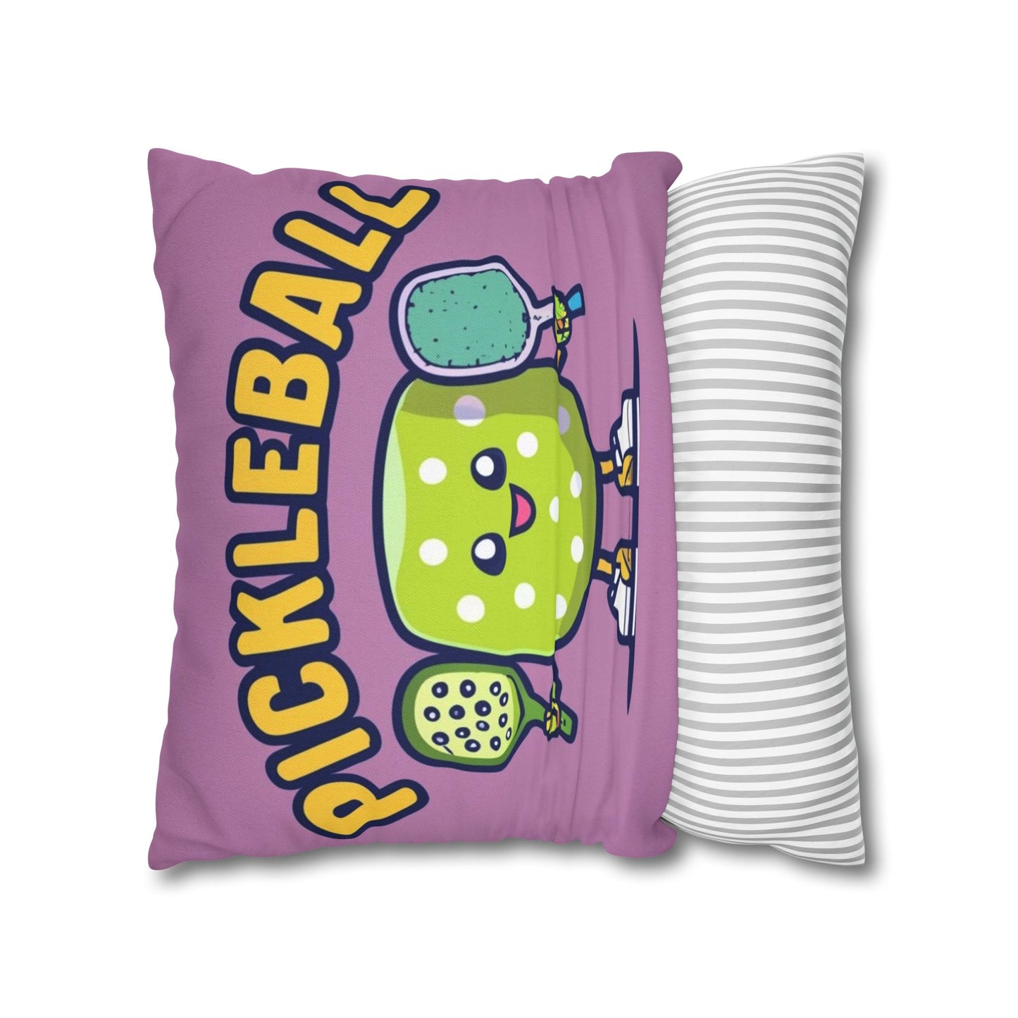 Pickleball Anime kawaii - Cartoon Graphic - Sport Character - Spun Polyester Square Pillow Case