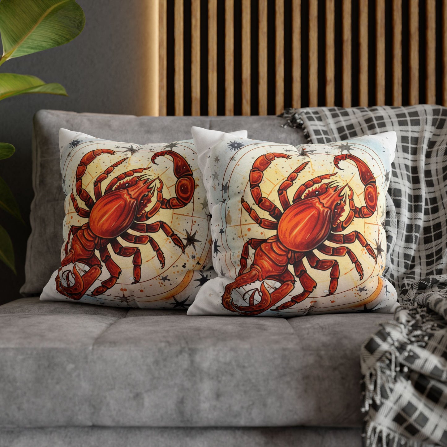 Prickly Scorpio Astrology - Sharp Zodiac Scorpion Celestial Horoscope - Spun Polyester Square Pillow Case