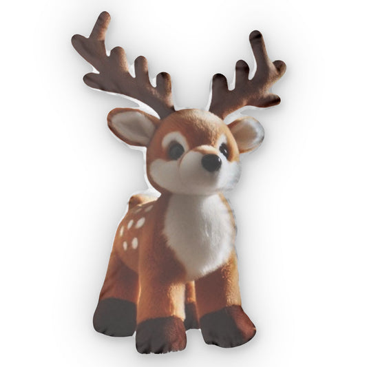 Reindeer Christmas Plush Shaped Pillow