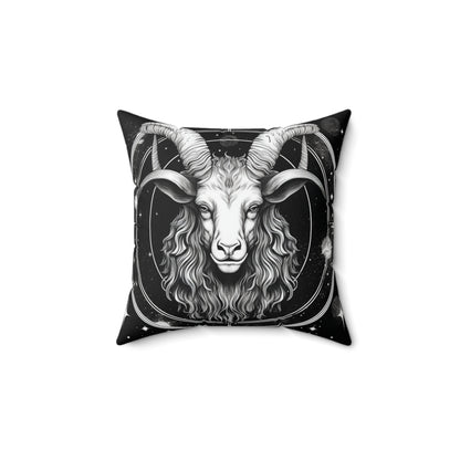 Capricorn Zodiac, Sea-Goat Design, Earth Element, Spun Polyester Square Pillow