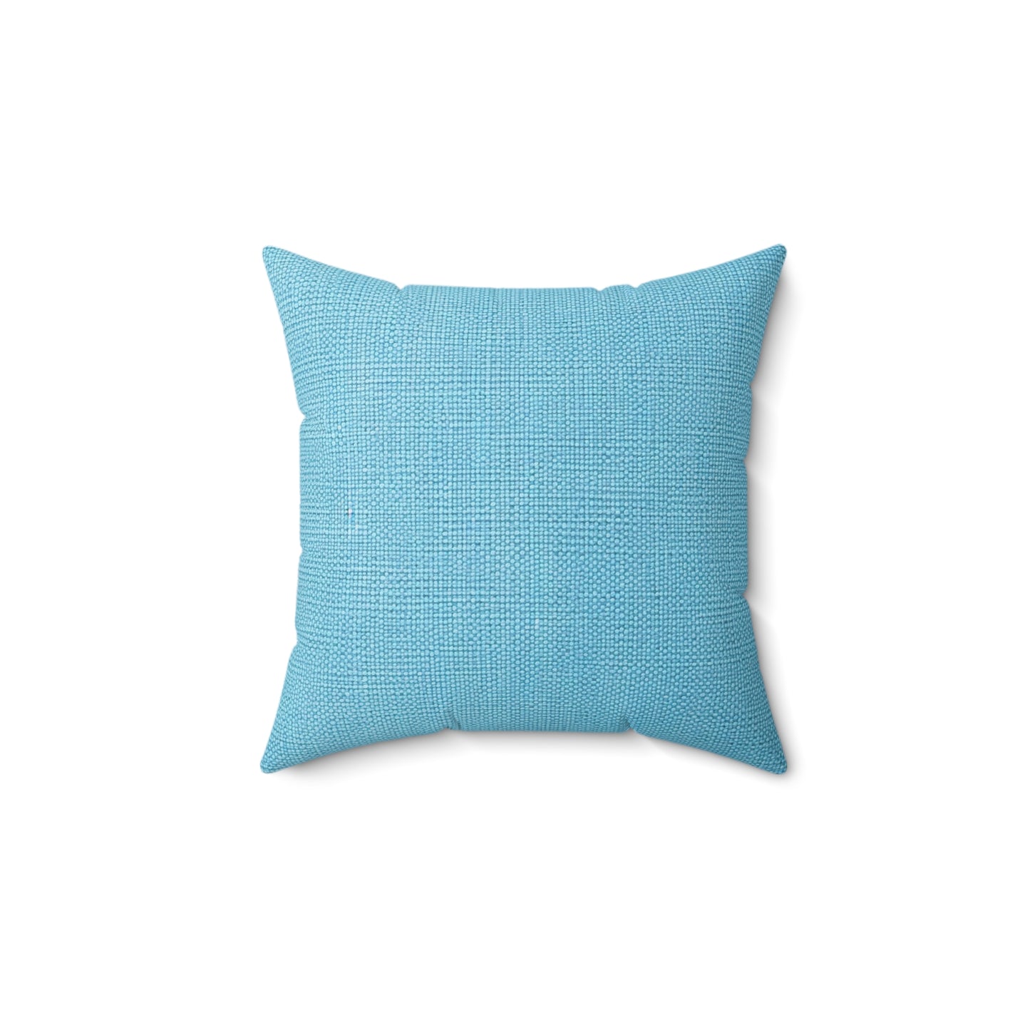 Bright Aqua Teal: Denim-Inspired Refreshing Blue Summer Fabric - Spun Polyester Square Pillow