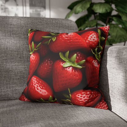 Strawberry Patch Picks: Home Decor and Gifts for the Ultimate Berry Fan - Spun Polyester Square Pillow Case