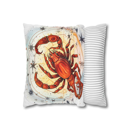 Prickly Scorpio Astrology - Sharp Zodiac Scorpion Celestial Horoscope - Spun Polyester Square Pillow Case