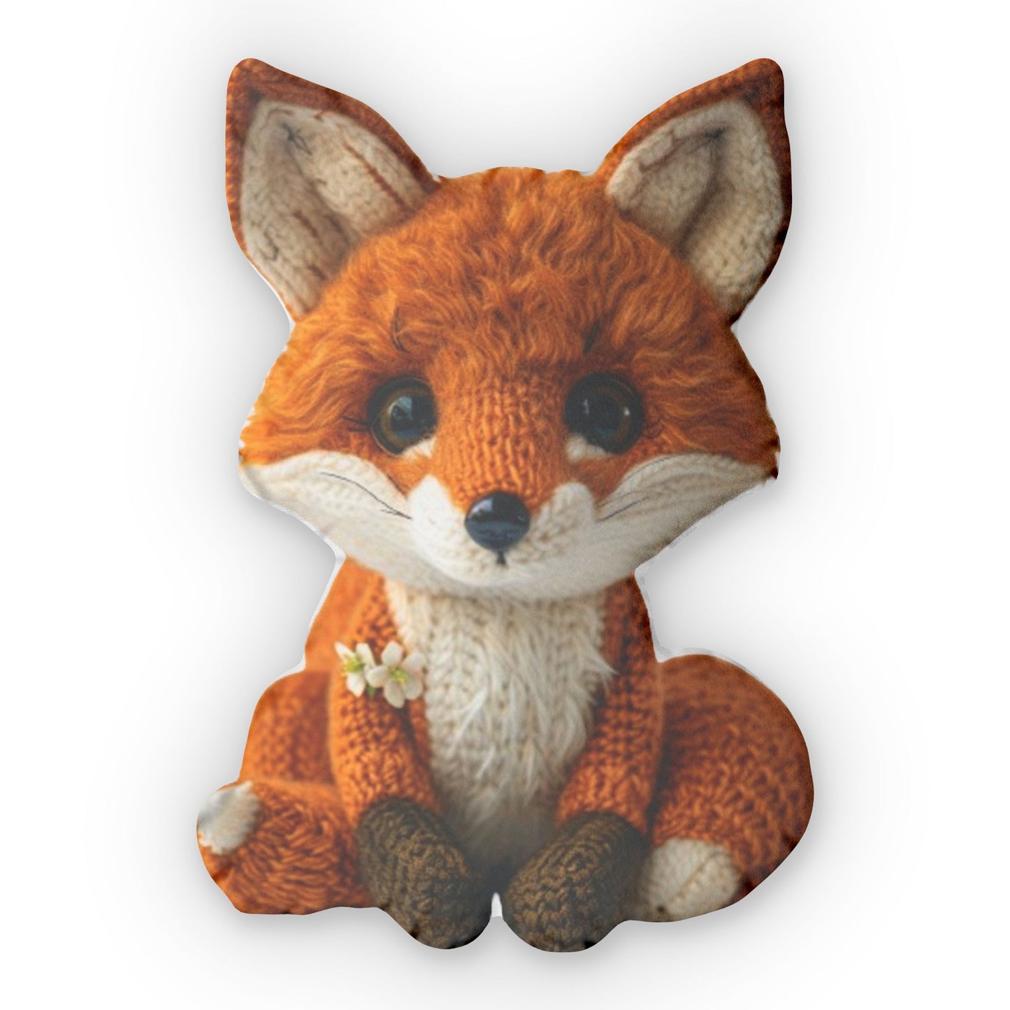 Red Fox, Shaped Pillow, Crochet Plush Gift