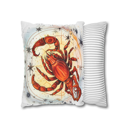 Prickly Scorpio Astrology - Sharp Zodiac Scorpion Celestial Horoscope - Spun Polyester Square Pillow Case