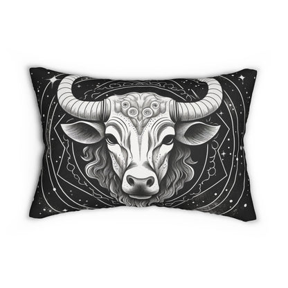 Taurus Zodiac Design, Spun-Polyester Lumbar Pillow, Double-Sided Print