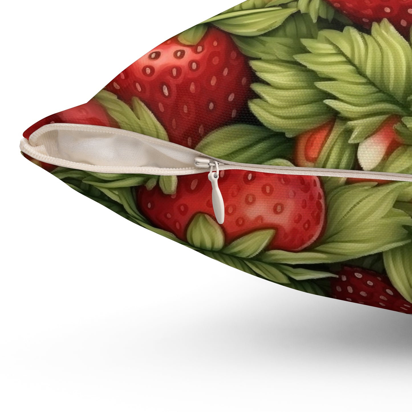 Strawberry Euphoria: The Ultimate Guide to Celebrating Life's Sweetest BerrySpun Polyester Square Pillow