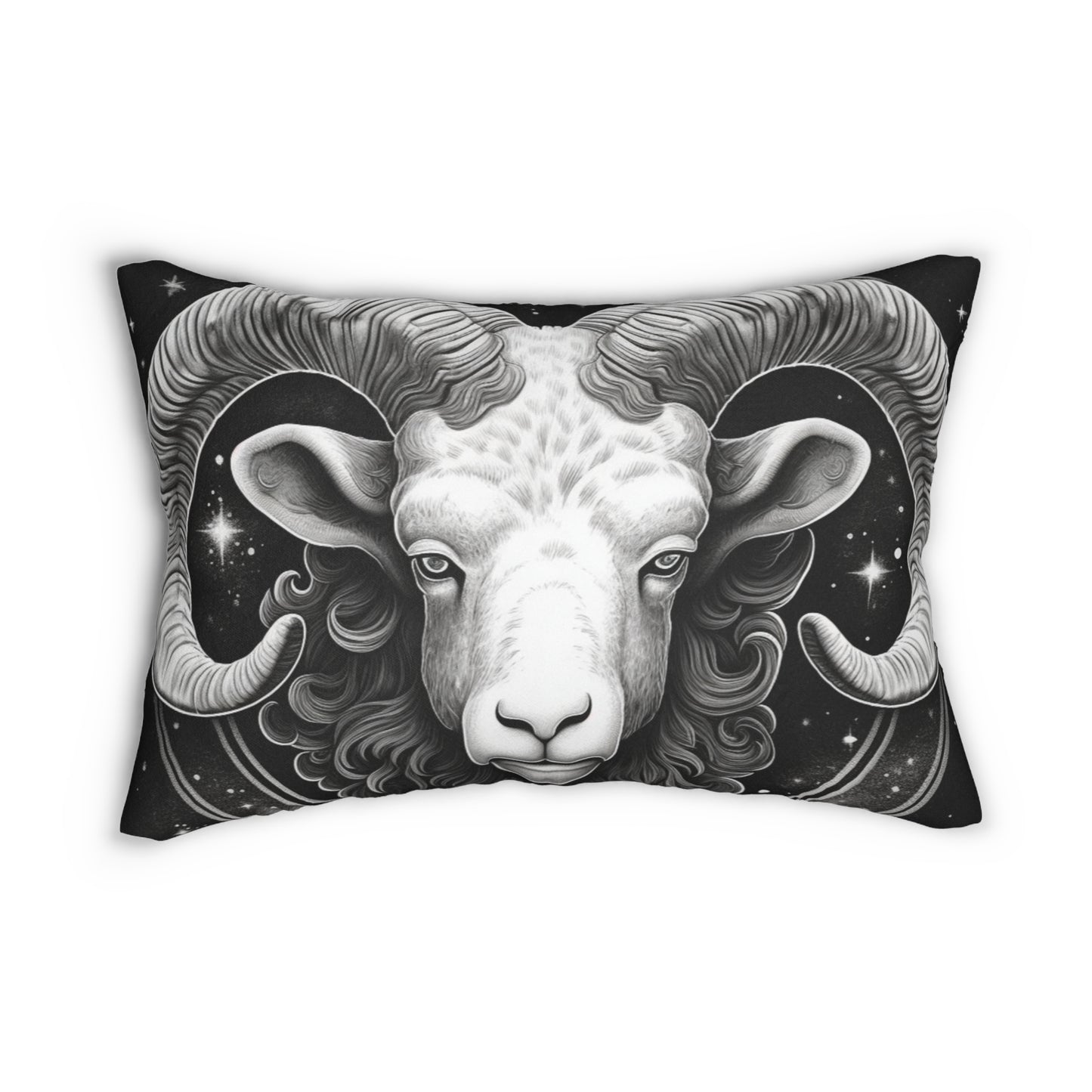 Aries Zodiac Design, Spun-Polyester Lumbar Pillow, Double-Sided Print