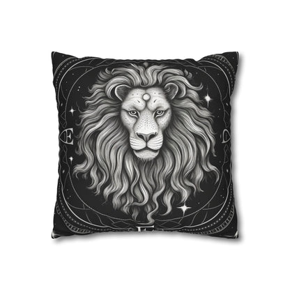 Leo Zodiac Sign Spun Polyester Square Pillow Case, Double Sided Print