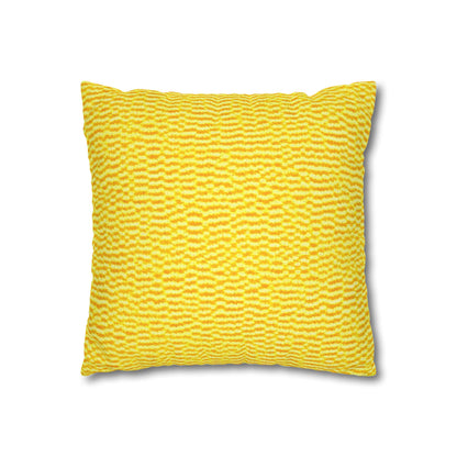 Sunshine Yellow Lemon: Denim-Inspired, Cheerful Fabric - Spun Polyester Square Pillow Case