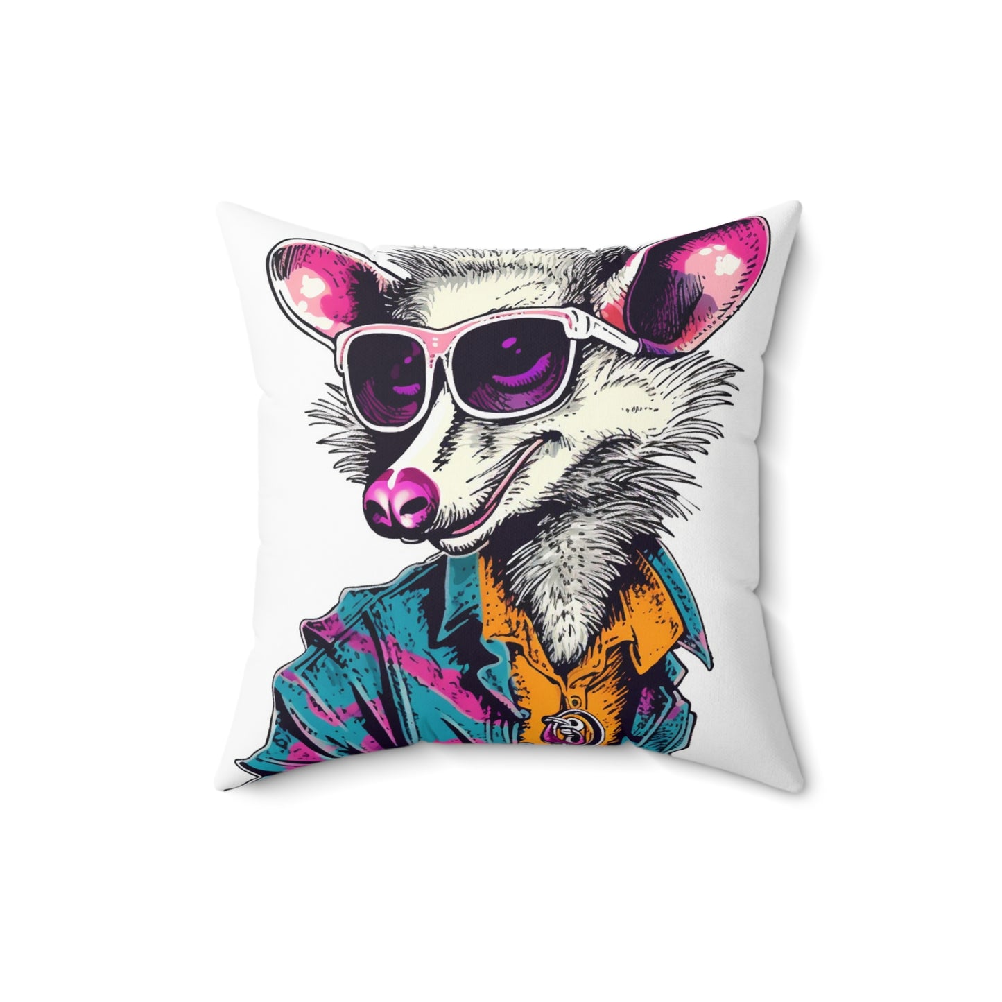 Opossum Artist Fashion Style Spun Polyester Square Pillow