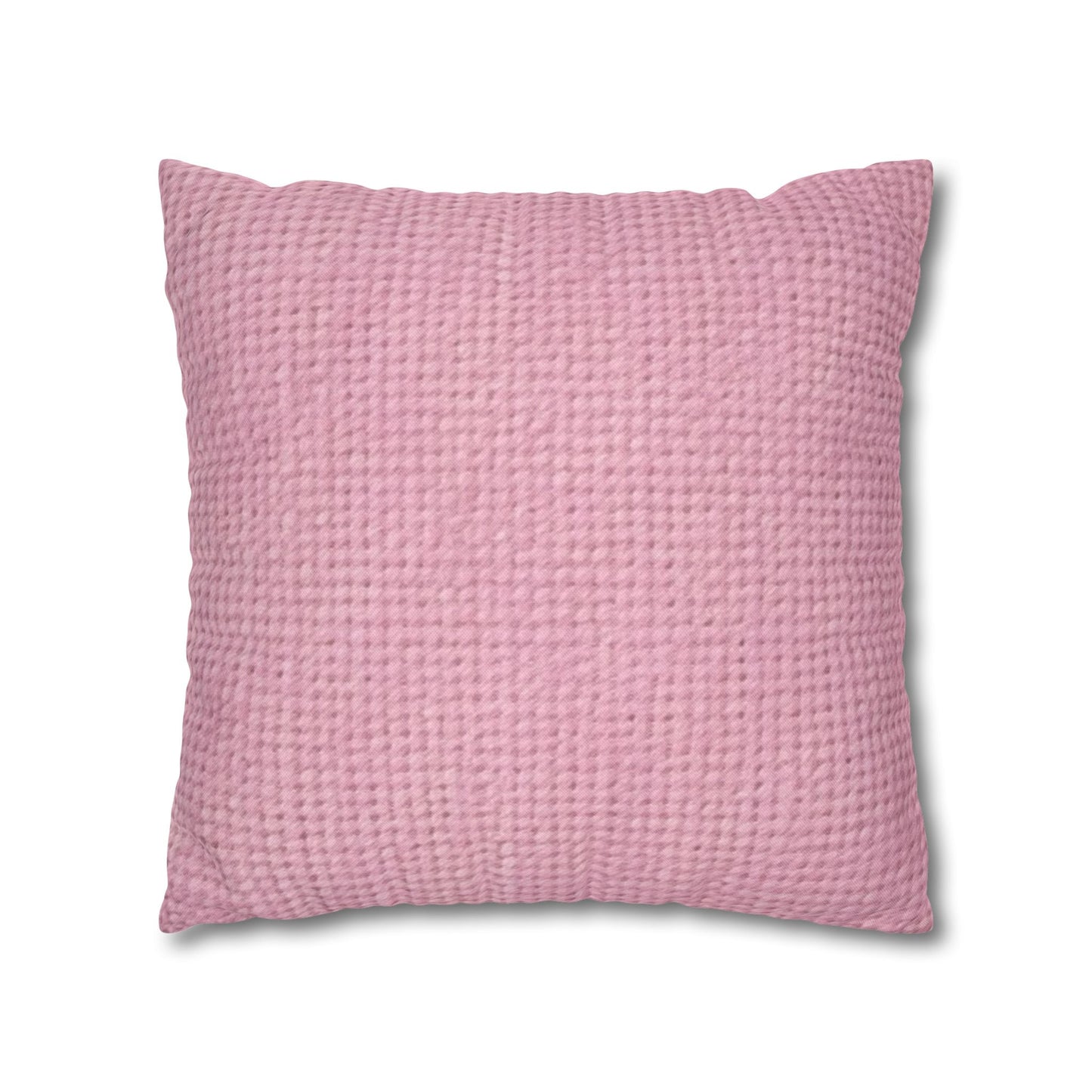 Blushing Garment Dye Pink: Denim-Inspired, Soft-Toned Fabric - Spun Polyester Square Pillow Case